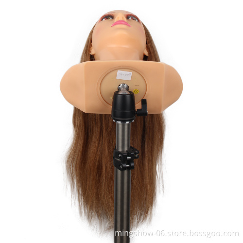 Advanced hairdressing practiced mannequin training doll head with hair with clamp